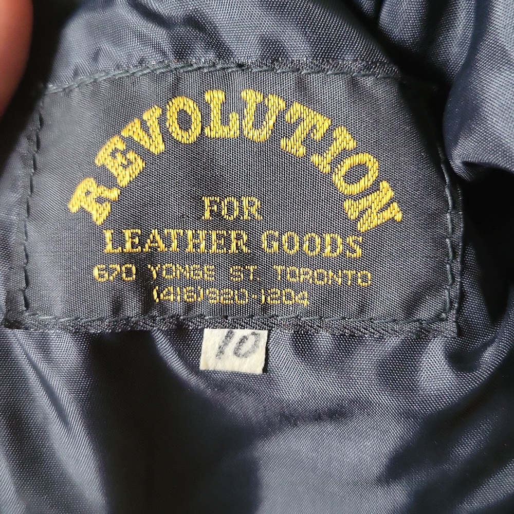 Vintage Revolution Black Leather Motorocycle Crop Jacket - Picture 2 of 2